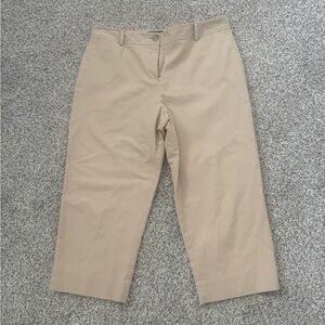 Rafaella Tan Chinos Classic Cropped Pants
